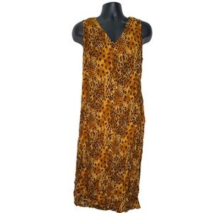 TR Bentley Leopard Print Maxi Dress (Size:18W, Color:Brown/Black)